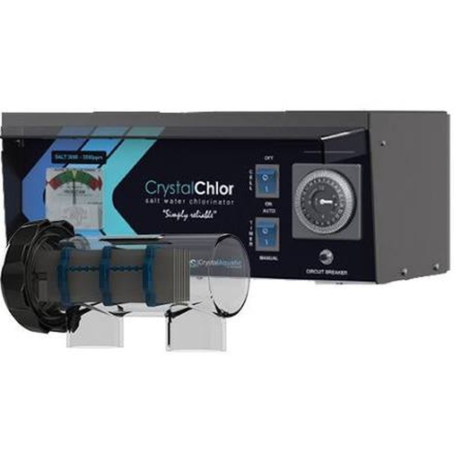 CrystalChlor salt water chlorinator unit and cell